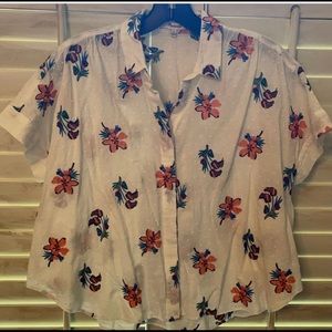 Madewell embroidered blouse